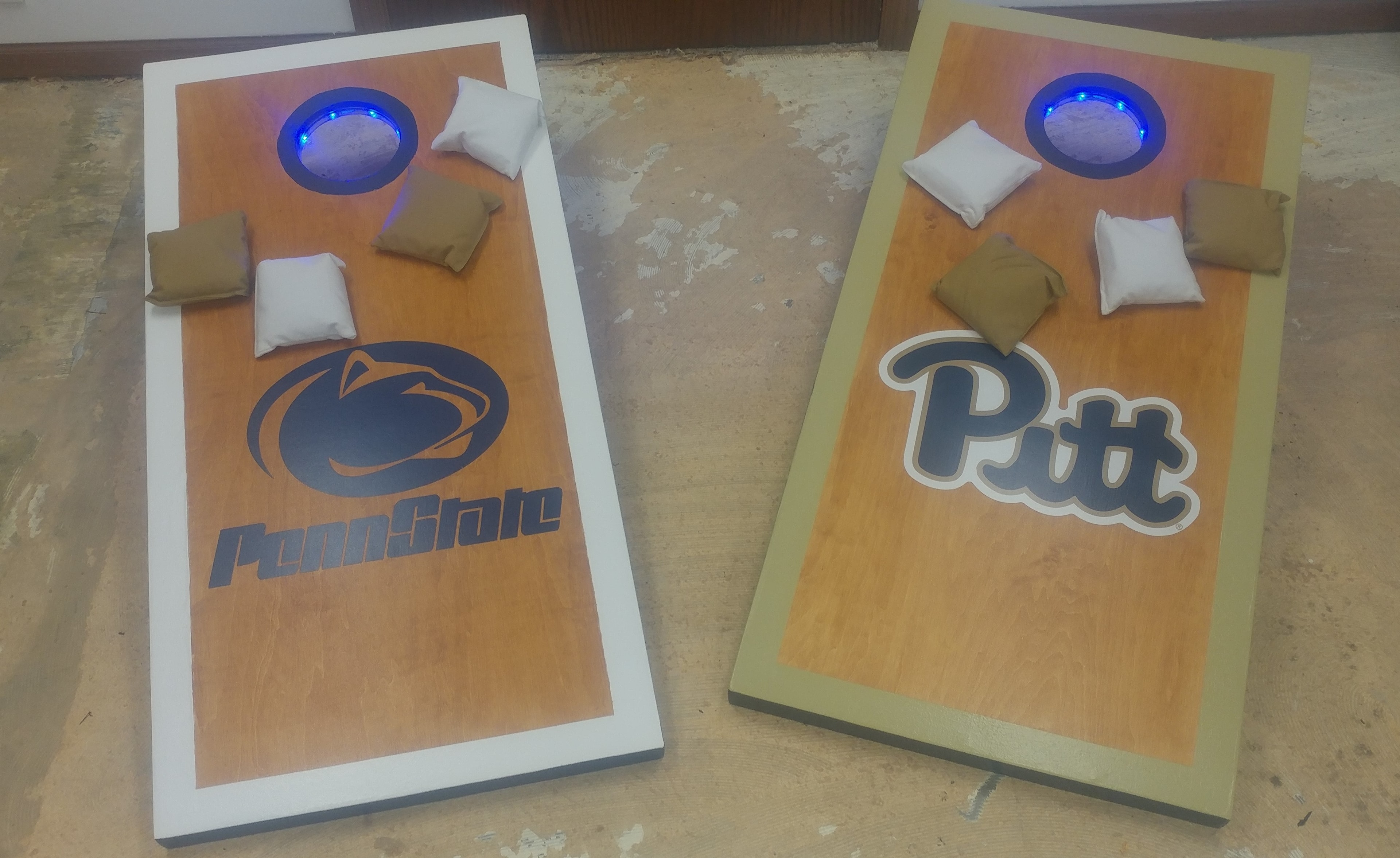 Penn State & Pitt — LED lit holes