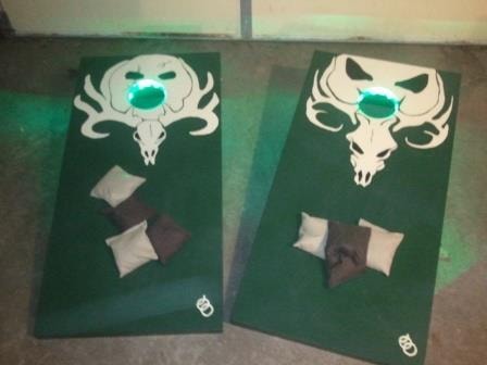 Skull design with LED lighting