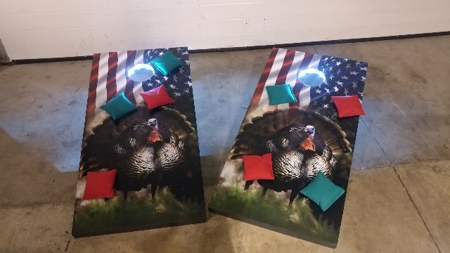 Patriotic turkey — LED lit holes
