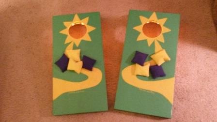 Sunflower Jr set — hand painted